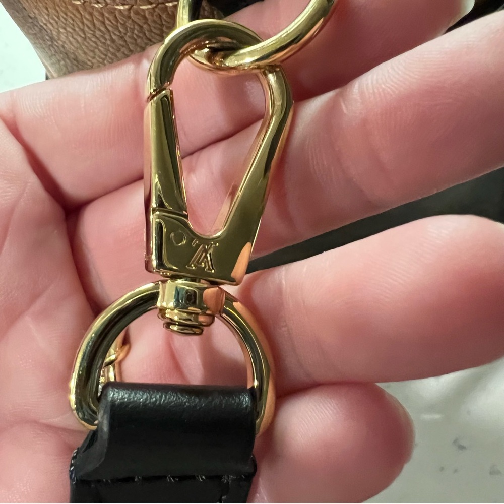 Louis Vuitton Black and Tan Leather Top-Handle Bag - Picture 10 of 11